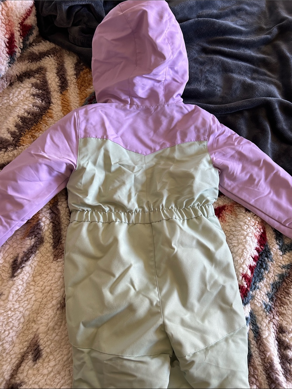 Swiss Tech Lavender, Light Green & Royal Blue Kids Puffer Snow Suit - Picture 6 of 7